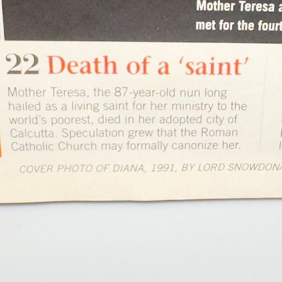 Maclean’s Magazine Sept 15, 1997 – Princess Diana & Mother Teresa Tribute - Picture 9 of 14